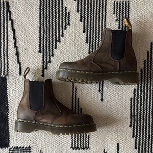 Doc Martens thick soled Brown Leather Chelsea Boots